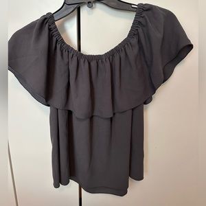 Aritzia Wilfred Grey off the shoulder top